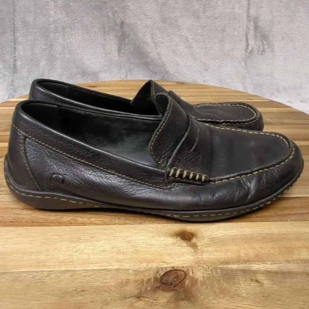 Born Mens Loafers Sizes EU‎ 42.5 US 9.5 Leather Black Comfort Driving Shoes